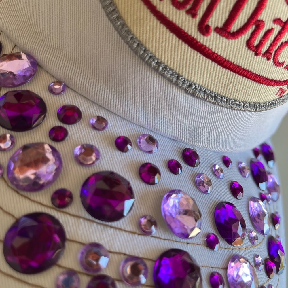 Von Dutch embellished handcrafted crystal hat one of a kind rare - Picture 4 of 5